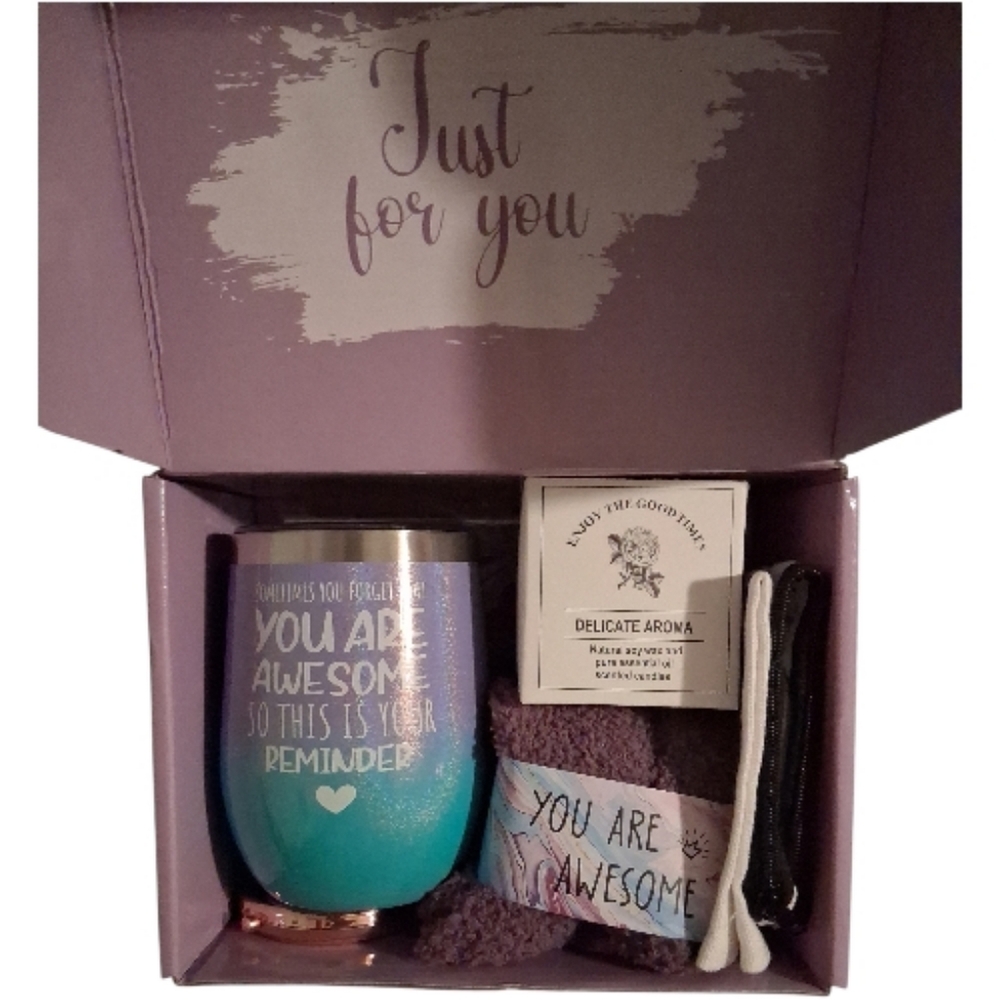 Women's 'You're Awesome' Gift Set - Purple and Blue